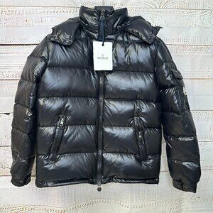 Moncler Classic Glossy Black Down Jacket